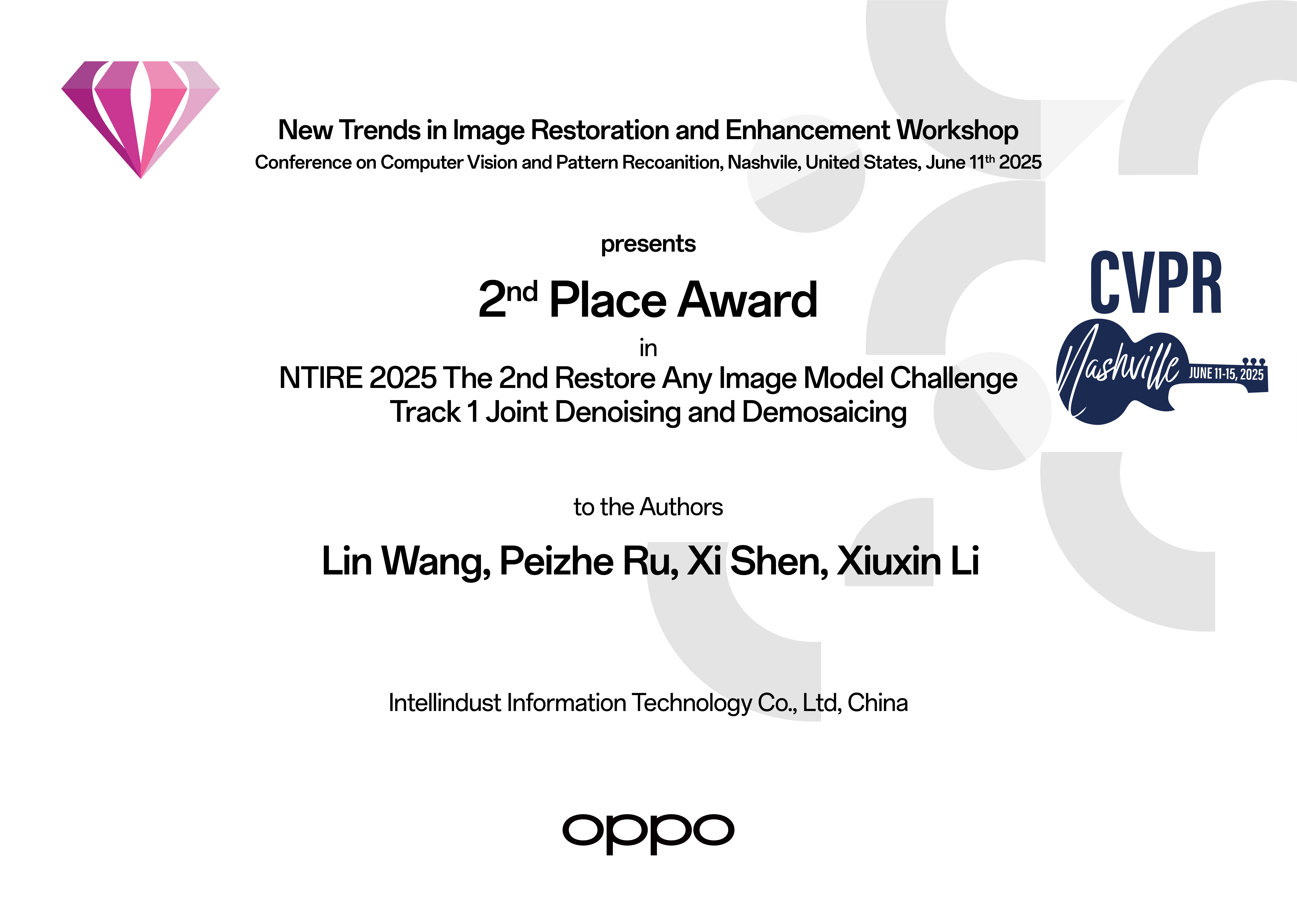 NITRE Denoising and Demosaic CVPR 2025